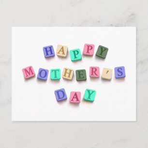 Simple Colorful Mother's Day Tiles Postcard