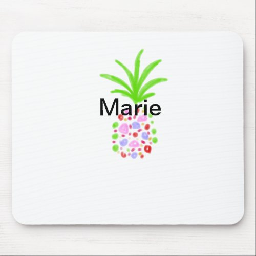 Simple colorful pineapple add name minimal custom  mouse pad