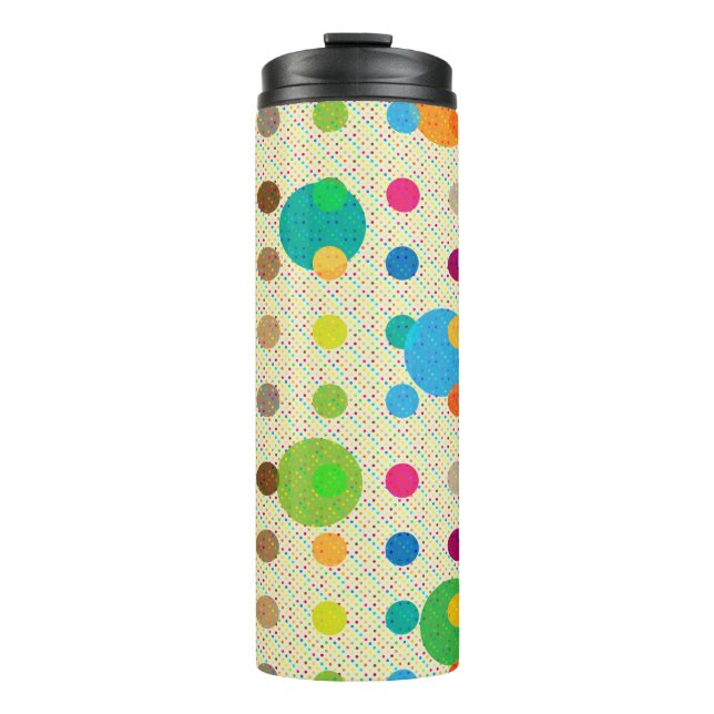 Simple Colorful Polka Dots Thermal Tumbler (Front)