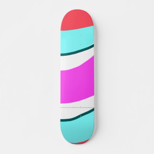 simple colorful red custom personalized skateboard