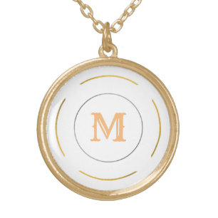 Simple colorful sparkle glitter pattern add name gold plated necklace