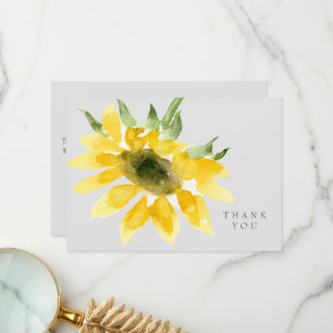 Simple Colorful Sunflower Funeral Thank You