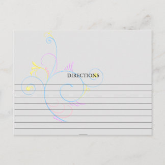 Simple Colorful Swirly Swirl Recipe Cards