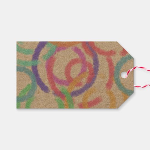 Simple colorful watercolor circle handmade add gift tags