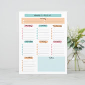 Simple Colorful Weekly Planners (Standing Front)