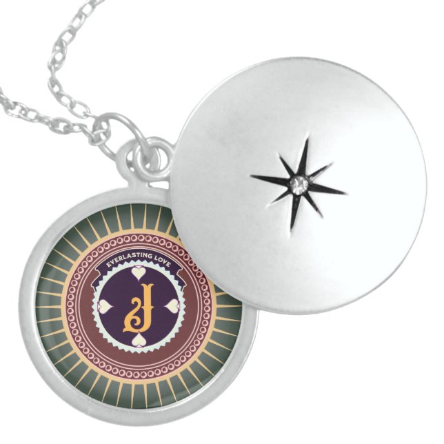SIMPLE COLORFULL MODERN GIFT DAUGHTER SISTER MOM  LOCKET NECKLACE (Front)