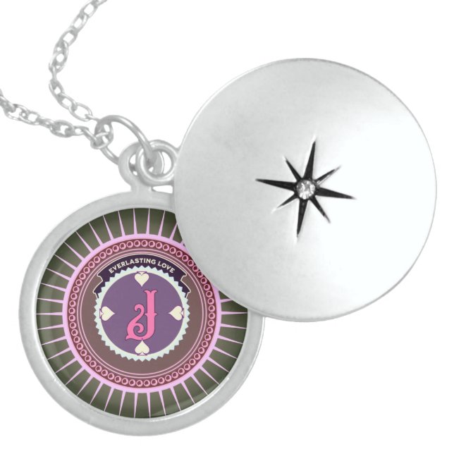 SIMPLE COLORFULL MODERN GIFT DAUGHTER SISTER MOM  LOCKET NECKLACE (Front)