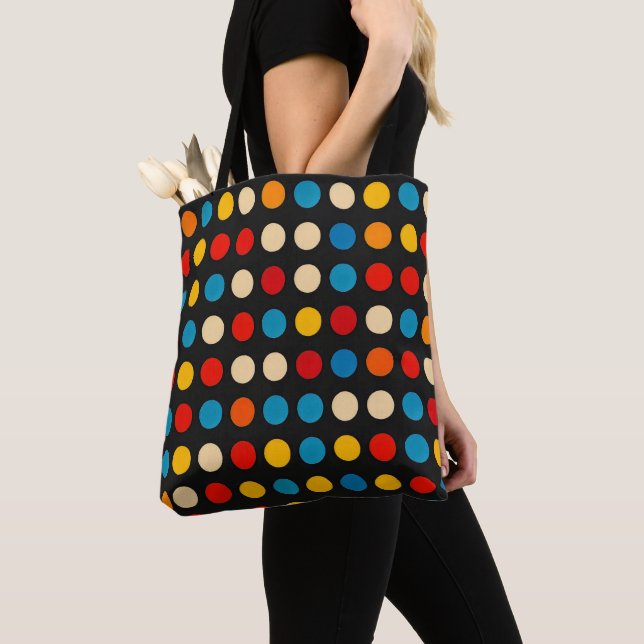 Simple Colors Dots Tote Bag (Close Up)