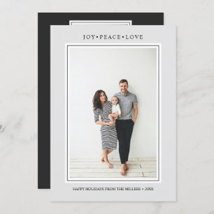 Simple Colors Elegant Gray Vertical Multi Photo Invitation