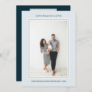 Simple Colors Pale Blue Vertical Multi Photo Invitation