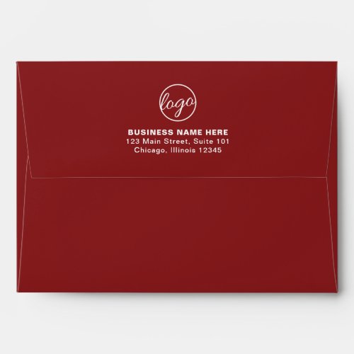 Simple Company Branding Business Logo Burgundy Envelope
