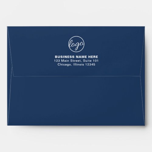 Simple Company Branding Business Logo Navy Blue Envelope