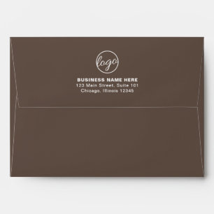 Simple Company Branding Logo Brown Business Envelope