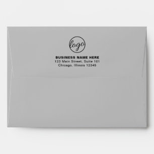 Simple Company Branding Logo Light Gray Business Envelope