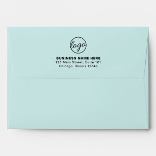 Simple Company Branding Logo Turquoise Business Envelope