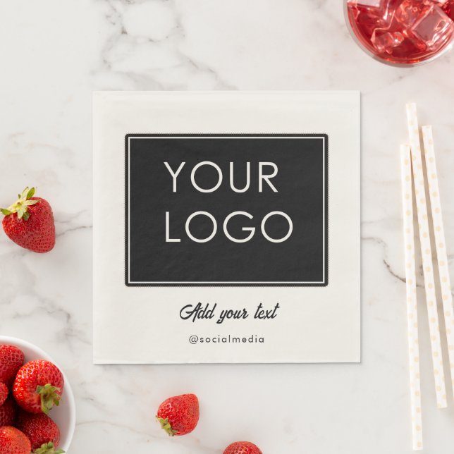 Simple Company Business Logo Branded Script  Napkins (Insitu)