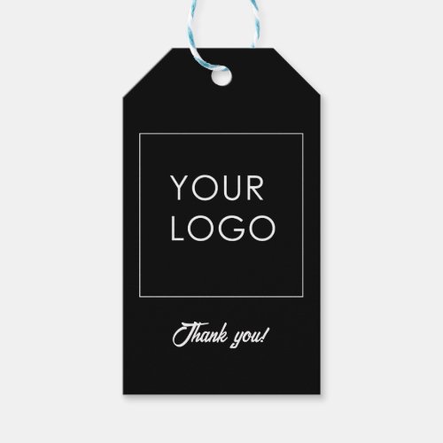 Simple Company Business Logo Branded Thank You Gift Tags