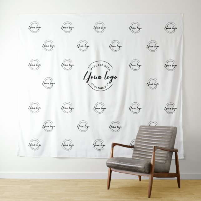 Simple Company Logo backdrop step and repeat (In Situ (Horizontal))