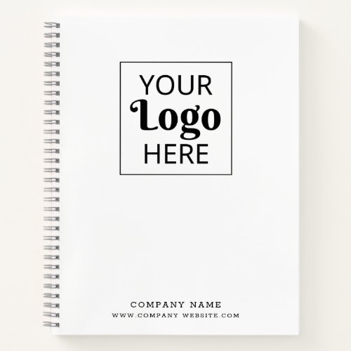 Simple Company Logo Business Name Branded Notebook