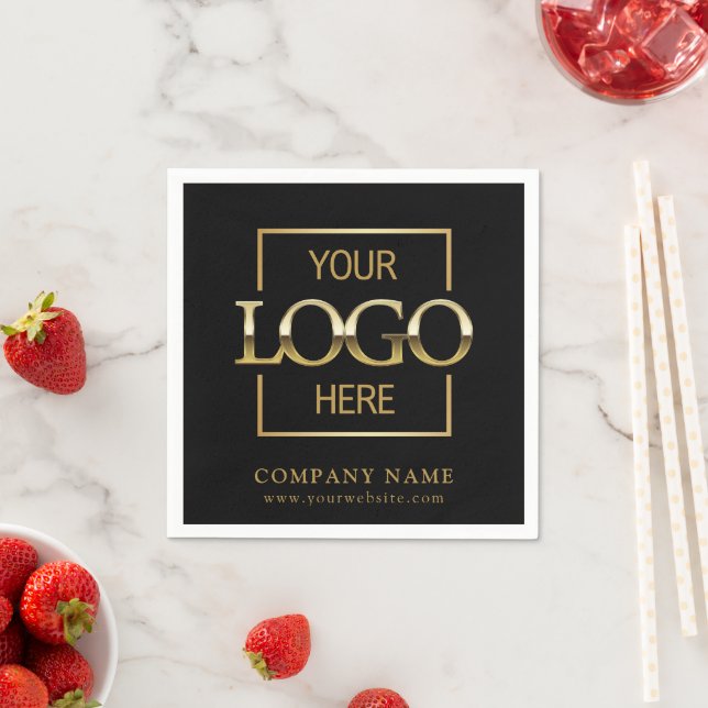 Simple Company Logo Custom Business Party Supplies Napkins (Insitu)