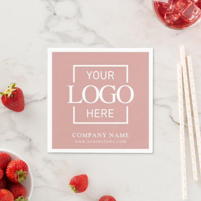 Simple Company Logo Custom Business Party Supplies Napkins (Insitu)