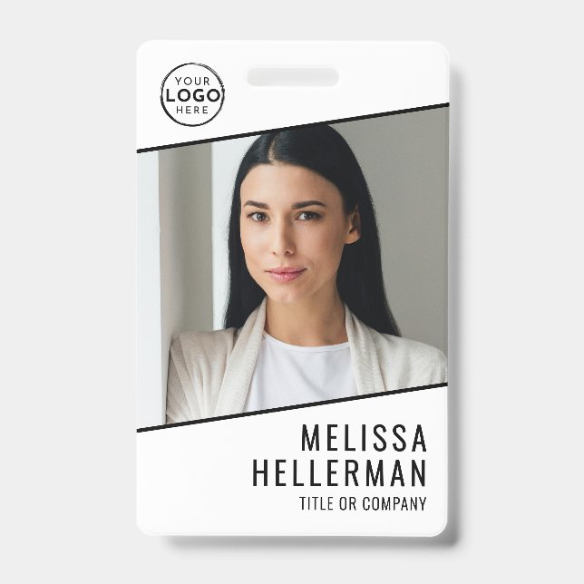 Simple Company Logo Employee ID Badge (Front)