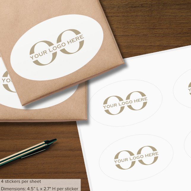 Simple Company Logo Oval Sticker (Creator Uploaded)