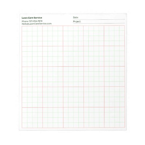 Simple Company Project Name 4x4 Square Grid Graph Notepad