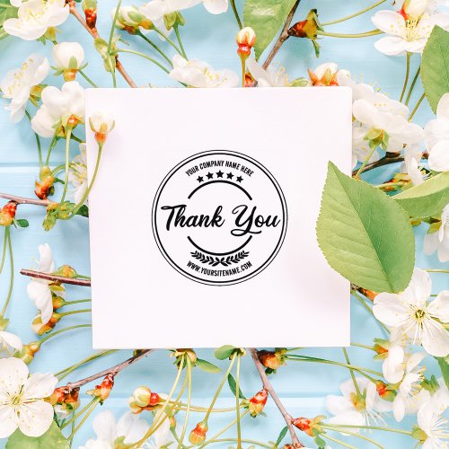 Simple Company Script Thank You Custom Rubber Stamp