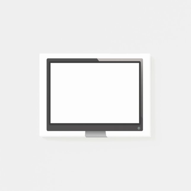 Simple Computer Monitor Design Post-it Notes (Front)