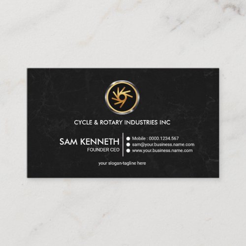 Simple Concise Creative Black Grunge Founder CEO Business Card