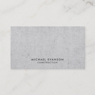 Simple Concrete Look Construction Professional Business Card