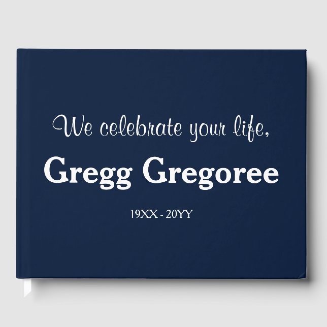 Simple Condolences Guestbook (Front)