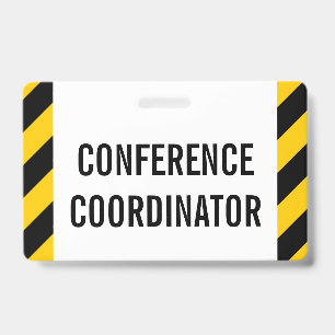 Simple "CONFERENCE COORDINATOR" Badge
