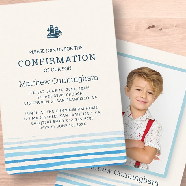 Simple Confirmation | Boy Invitation (Creator Uploaded)