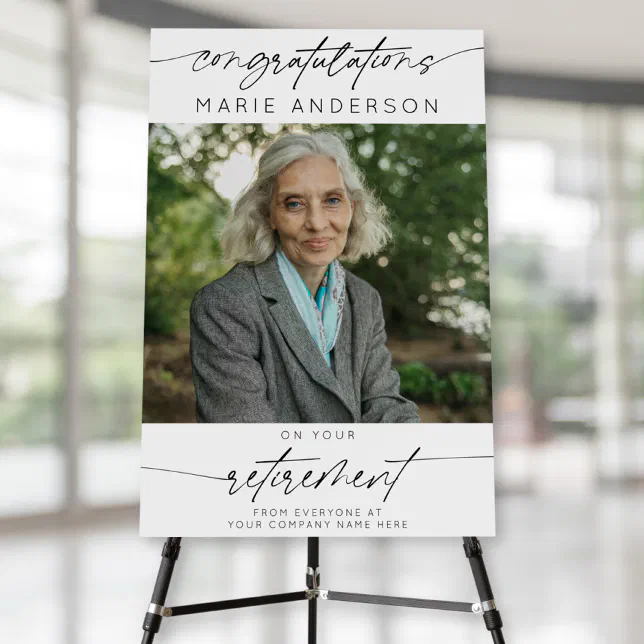 Simple Congratulation On Your Retirement Photo Foam Board | Zazzle