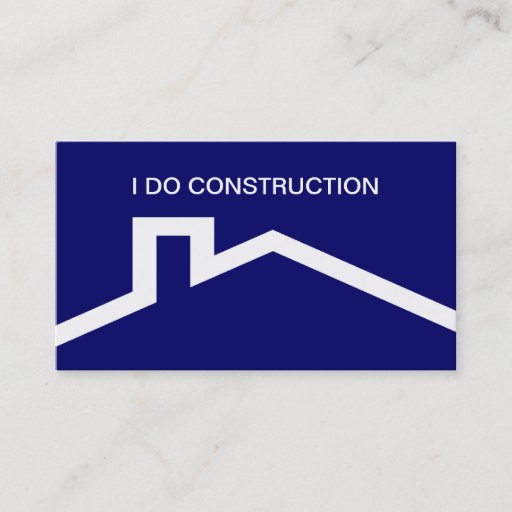 Customizable Simple Construction Business Cards