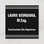 [ Thumbnail: Simple Construction Site Supervisor Professional Card ]