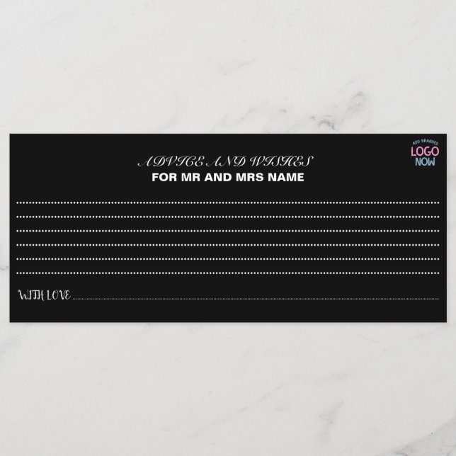 SIMPLE CONTEMPORARY CLEAN BLACK FASHIONABLE CLIENT ADVICE CARD (Front)