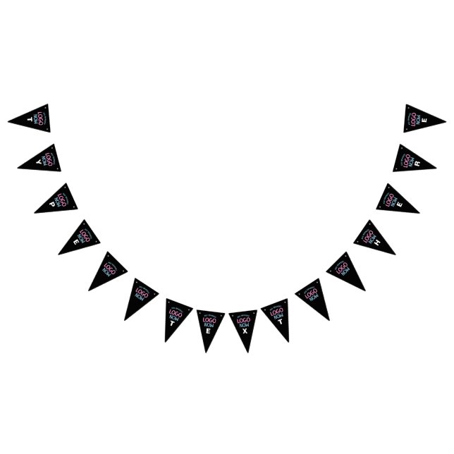 SIMPLE CONTEMPORARY CLEAN BLACK FASHIONABLE CLIENT BUNTING FLAGS (All)