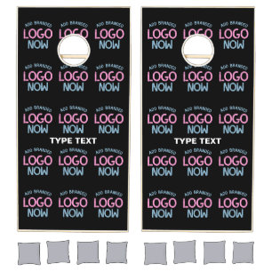 SIMPLE CONTEMPORARY CLEAN BLACK FASHIONABLE CLIENT CORNHOLE SET