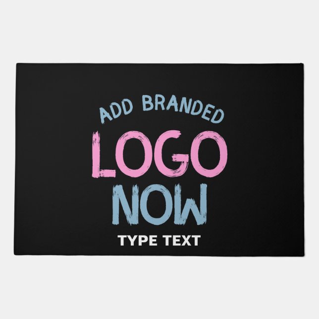 SIMPLE CONTEMPORARY CLEAN BLACK FASHIONABLE CLIENT DOORMAT (Front)