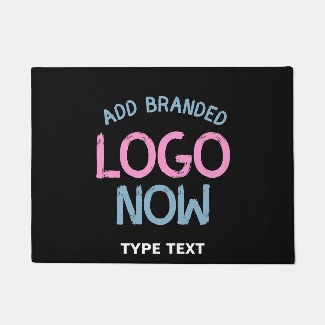 SIMPLE CONTEMPORARY CLEAN BLACK FASHIONABLE CLIENT DOORMAT (Front)