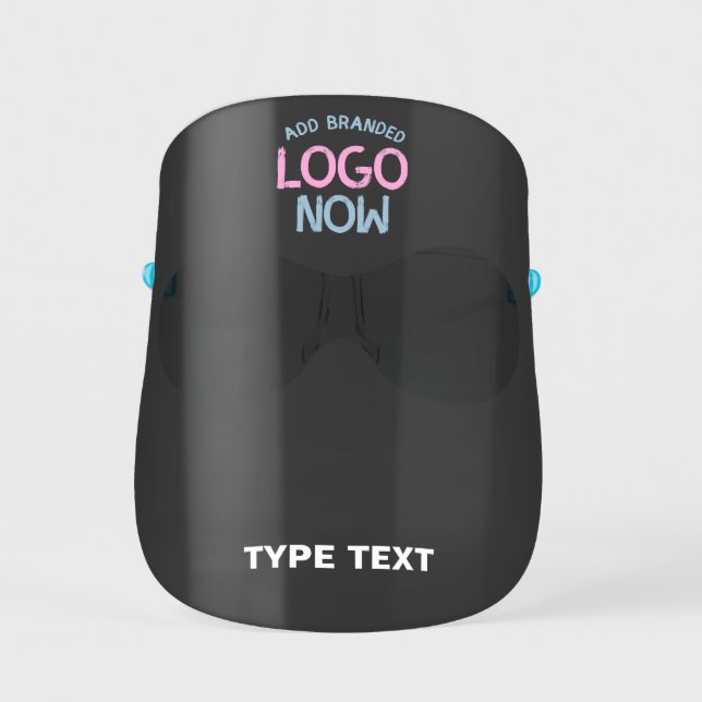 SIMPLE CONTEMPORARY CLEAN BLACK FASHIONABLE CLIENT FACE SHIELD (Front)