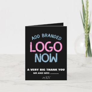 SIMPLE CONTEMPORARY CLEAN BLACK FASHIONABLE CLIENT LETTERPRESS THANK YOU CARD