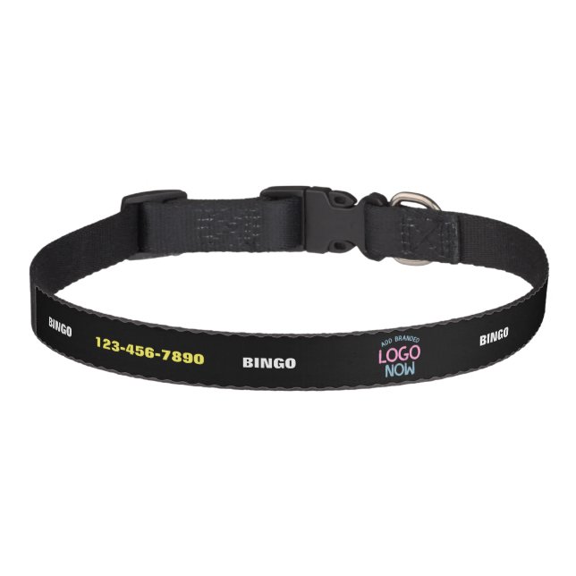 SIMPLE CONTEMPORARY CLEAN BLACK FASHIONABLE CLIENT PET COLLAR (Front)