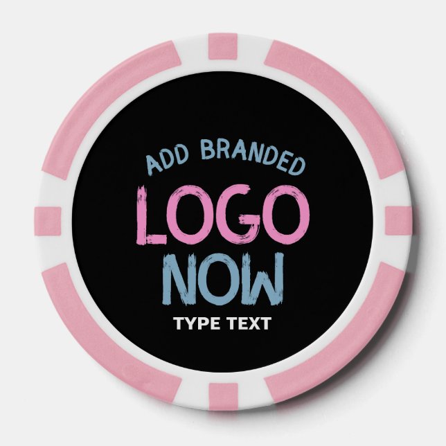 SIMPLE CONTEMPORARY CLEAN BLACK FASHIONABLE CLIENT POKER CHIPS (Front)