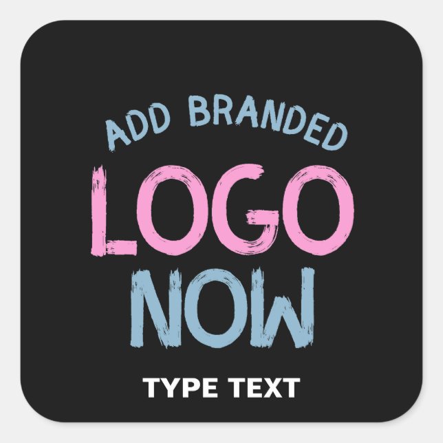 SIMPLE CONTEMPORARY CLEAN BLACK FASHIONABLE CLIENT SQUARE STICKER (Front)