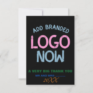 SIMPLE CONTEMPORARY CLEAN BLACK FASHIONABLE CLIENT THANK YOU CARD