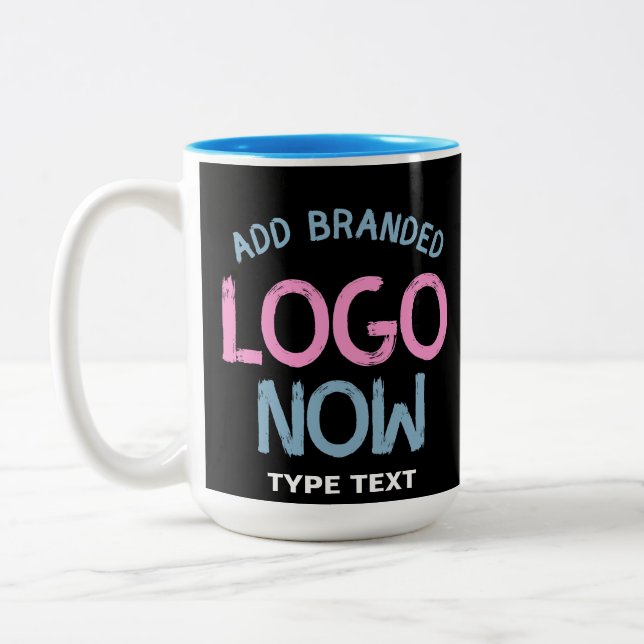 SIMPLE CONTEMPORARY CLEAN BLACK FASHIONABLE CLIENT Two-Tone COFFEE MUG (Left)
